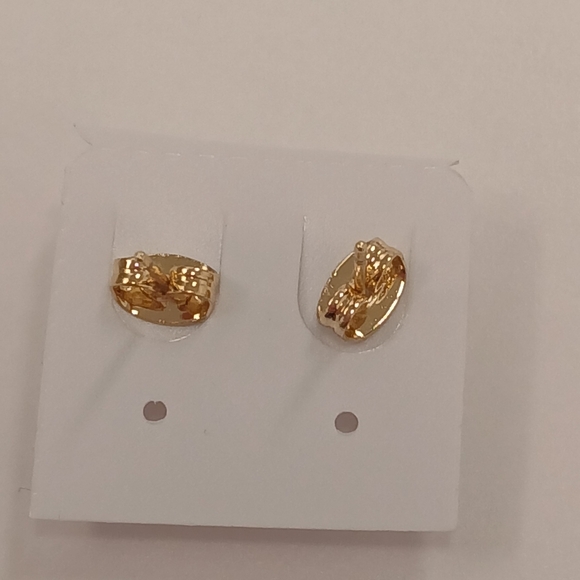 New Pretty Bird 18k Rose Goldplated Rich Multicolor Floral Earrings Never Worn - Picture 3 of 3